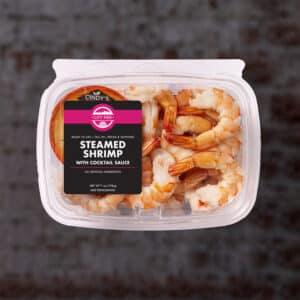 Steamed Shrimp With Cocktail Sauce